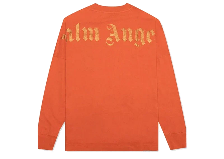 Palm Angels Long Sleeve Glitter Brick Red