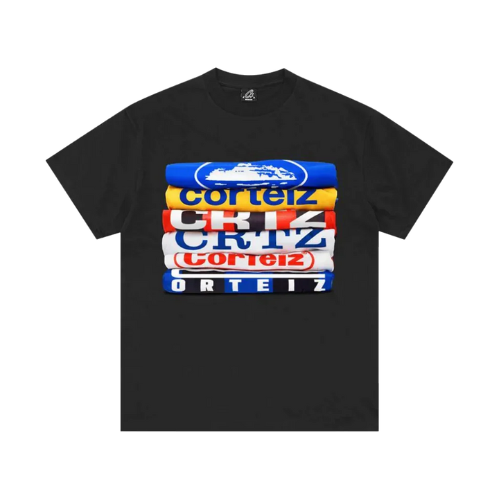 Corteiz Stack Tee Black