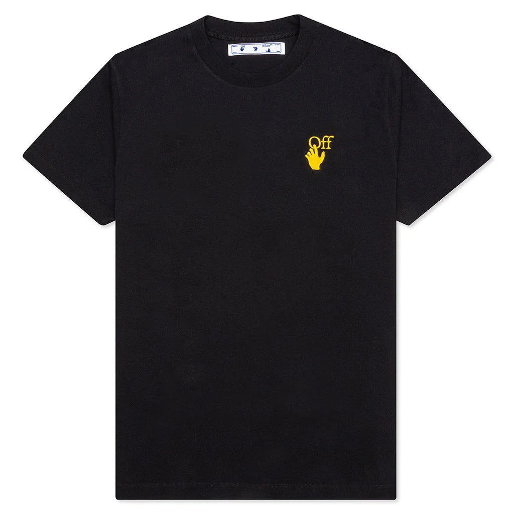 Off-White Slim S/S Tee Black/Ocher Yellow