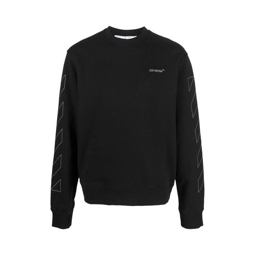 Off-White Diagonal Outline Crewneck Black