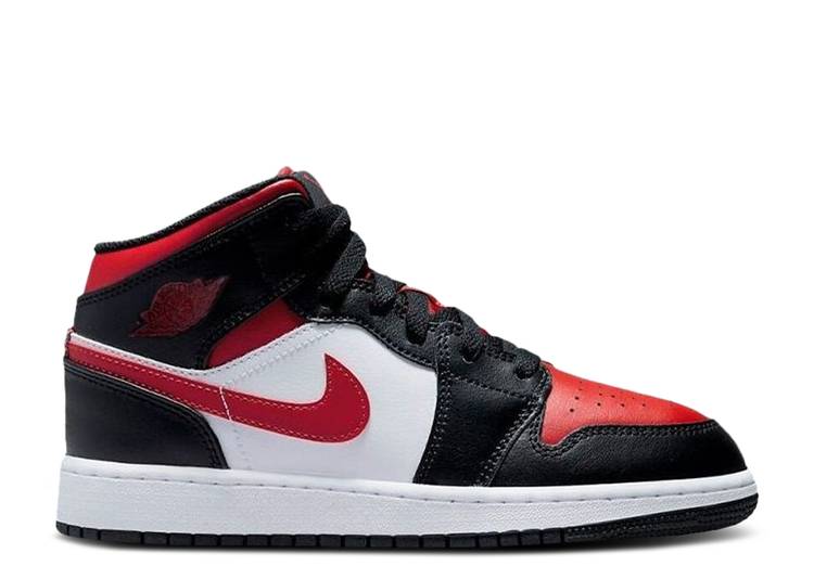 Air Jordan 1 Mid Black Fire Red