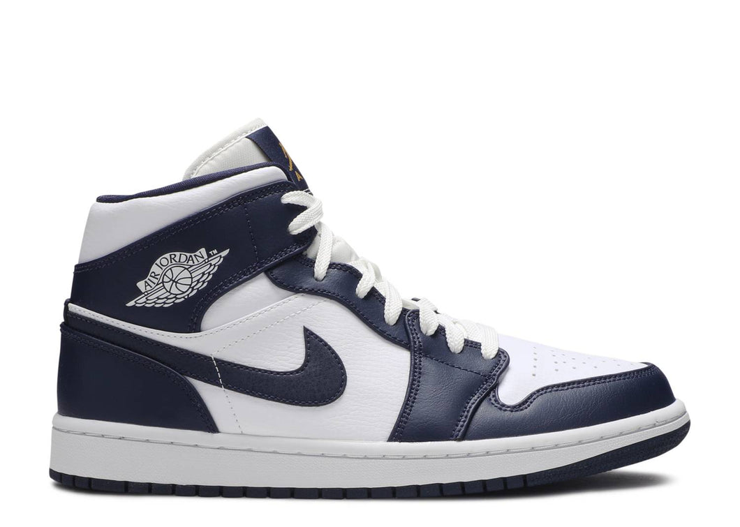 Jordan 1 Mid Obsidian Gold